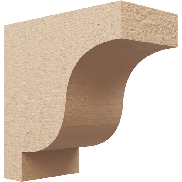 Ekena Millwork 7"W x 14"D x 14"H Classic Newport Rough Cedar Woodgrain TimberThane Corbel, Primed Tan CORUR07X14X14NEWRCPR - main